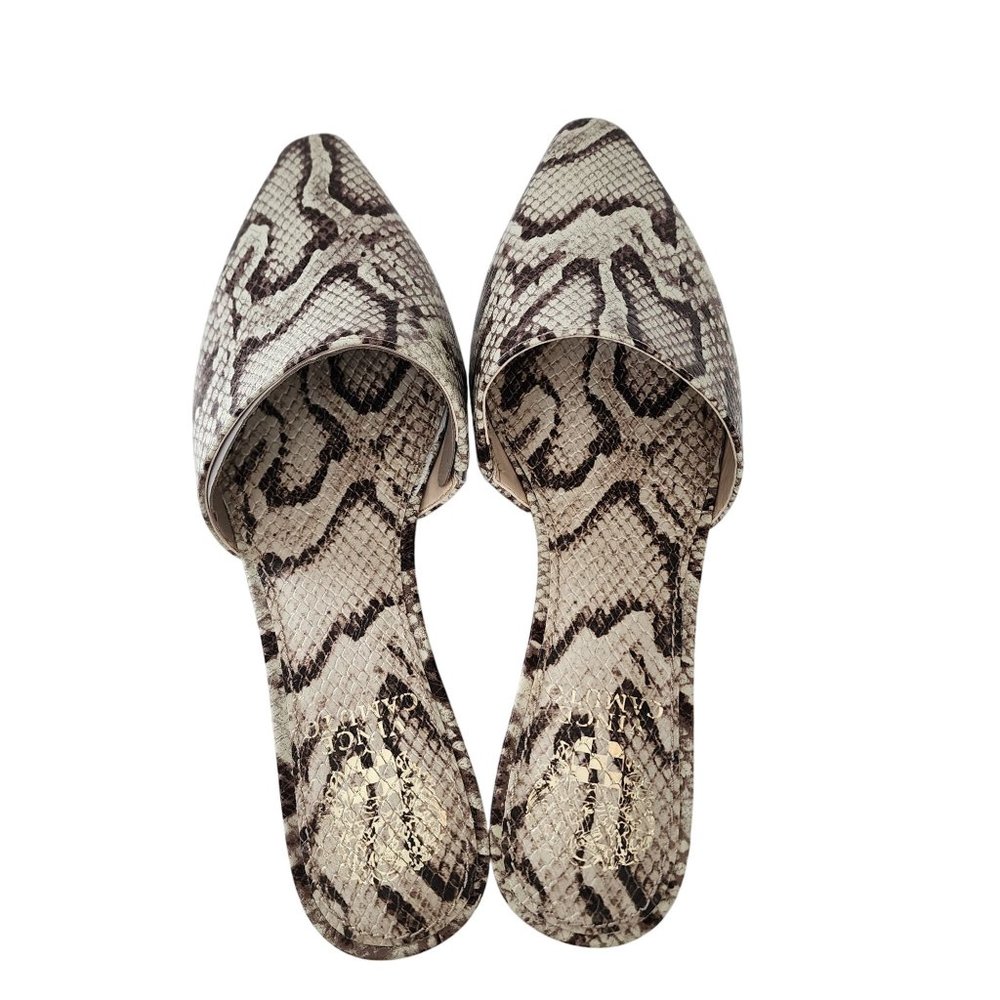 Vince Camuto Womens Snakeskin Pointed Toe Mules Size 8M